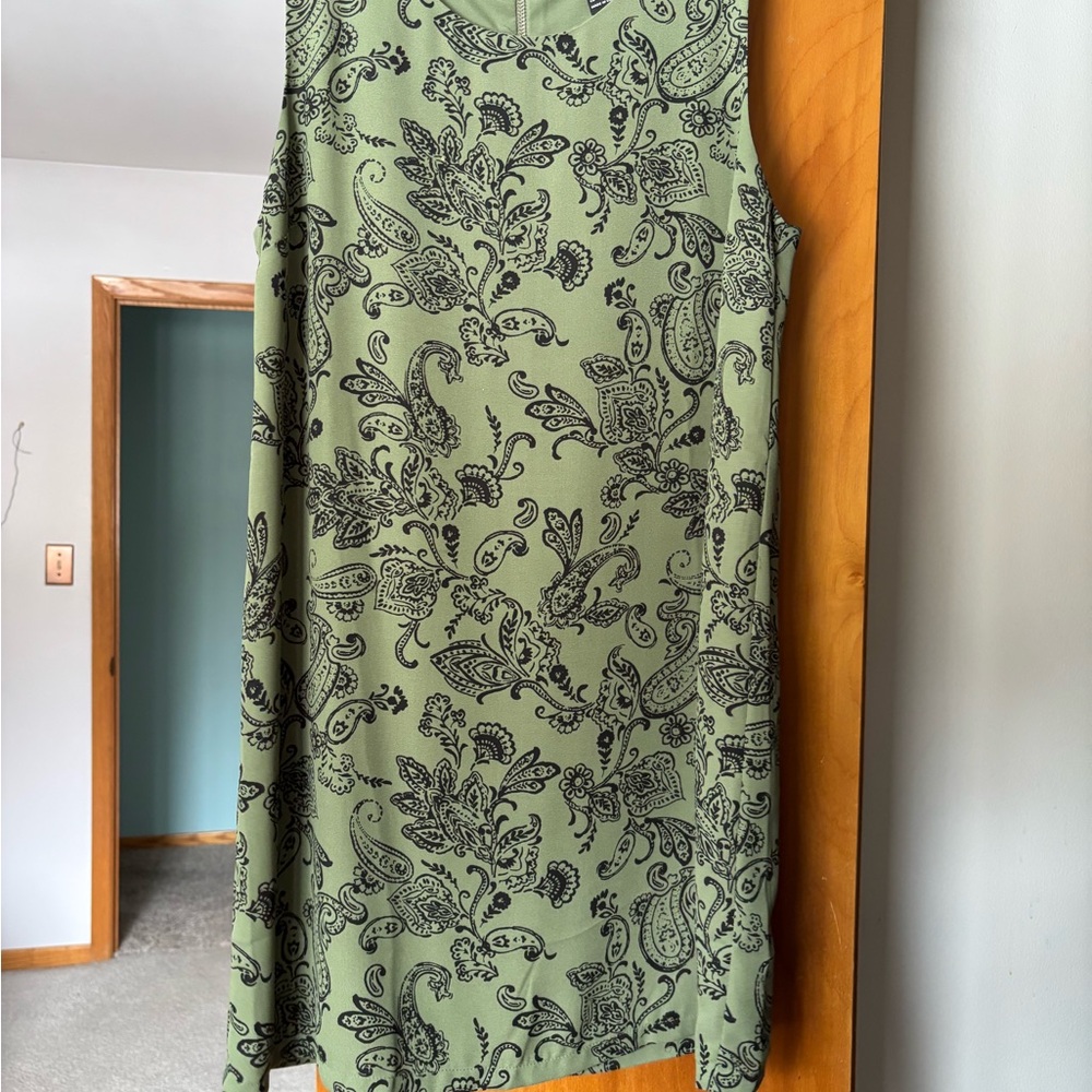 Paisley Print Sleeveless Dress